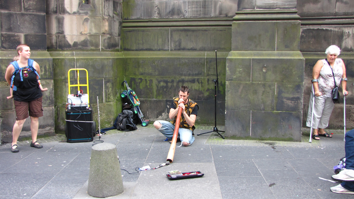umělci na Royal Mile Edinburg